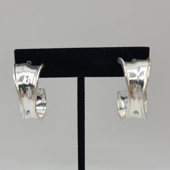 J Crew Silver Plated Hoop Earrings NWOT! - Picture 1 of 8
